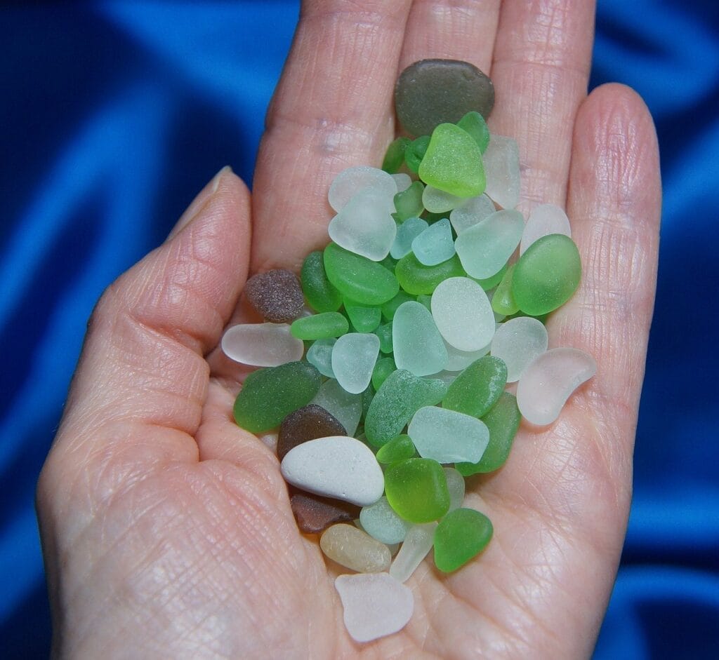 beach glass, glass, beach