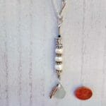 3 Pearls sea glass necklace - Image 2