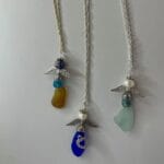 Sea glass angel necklace