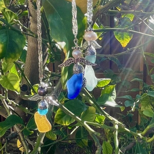 Sea Glass Angel Necklace