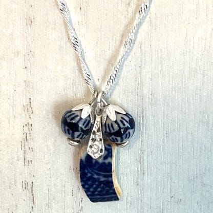Blue Pottery shard necklace