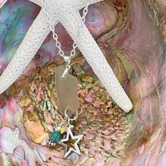 Star sea glass necklace
