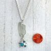 Star sea glass necklace with penny