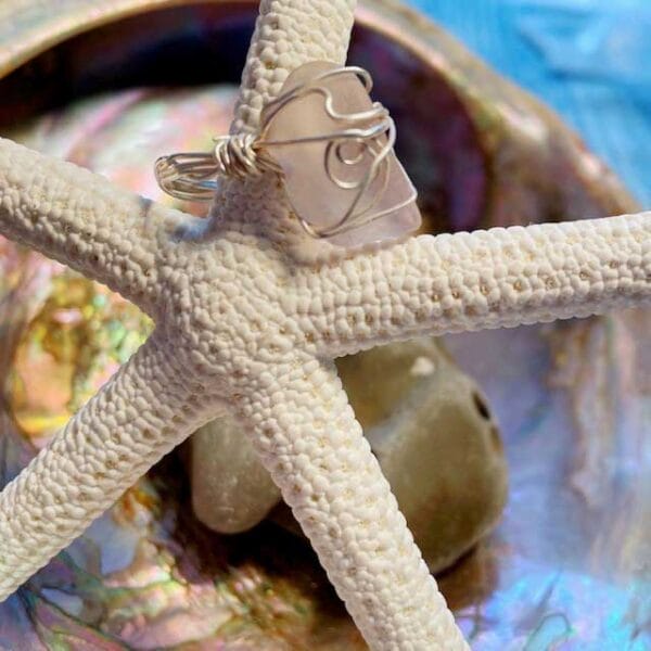 Lavender-sea glass ring