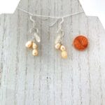 Peach pearl sea glass, size