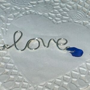 silver love necklace