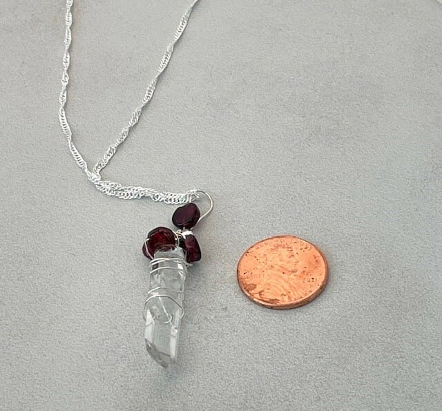 Arkansas Crystal Necklace with Garnets - Image 2