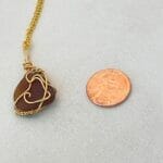 Brown Sea Glass Necklace - Image 2