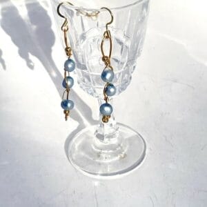 Light Blue Pearl S earrings