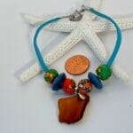  Braided Faux Suede Sea Glass Bracelet - Image 4