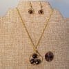 Peacock Pearl Necklace & Earring Set