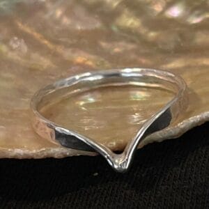 Sterling silver wave ring