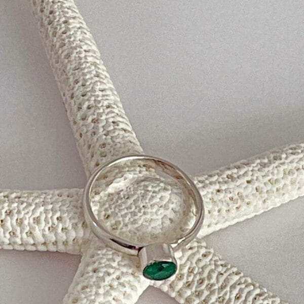 Green-Cubic Zirconia Ring