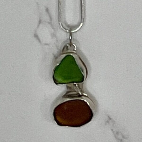 Sailboat sea glass necklace