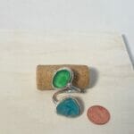 Dual sea glass ring size