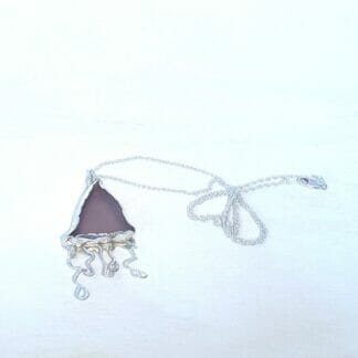 Silver jellyfish necklace