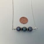 Peacock Pearl Set, necklace size
