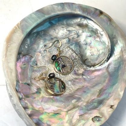Abalone pearl earrings