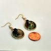 Hanging abalone pearl earrings, size