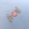 Peach pearl earrings, size