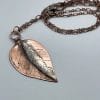Copper leaf pendant