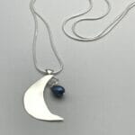 Silver moon with pearl necklace - Image 2