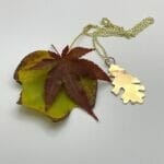 Brass Oak Leaf Necklace - Image 2