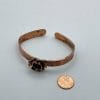 Copper sea glass bracele, size