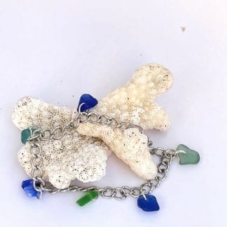 Sea glass charm bracelet