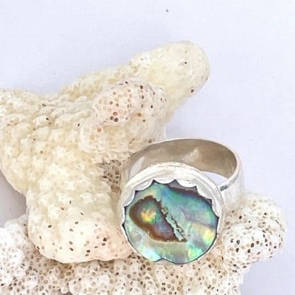 Sterling Silver abalone ring