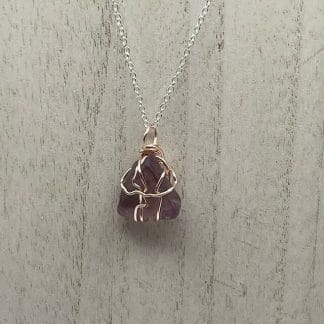 Lavender sea glass necklace