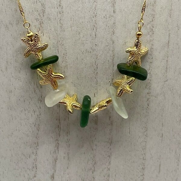 Starfish and Sea glass necklace