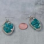 SIlver Apatite Earrings, size