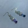 Pearl and recycled glass earrings