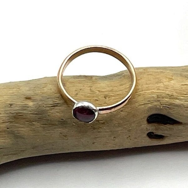 Garnet ring in gold