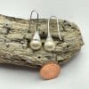 Pink pearl bead earrings, size