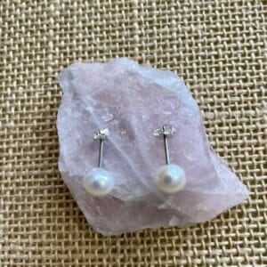 Pearl stud earrings