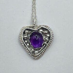 Amethyst Heart Pendant0