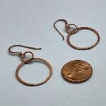 Copper circle earrings