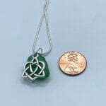 Celtic sea glass necklace C, size