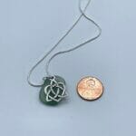 Celtic sea glass necklace D, size