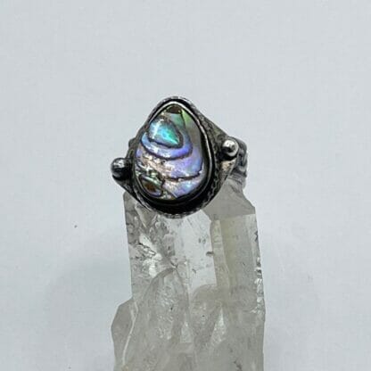 Sterling silver abalone ring