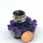 Spinner Ring with Garnet and Amethyst - Image 2