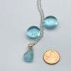 Turquoise Sea Glass Necklace, size