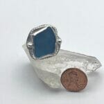 Sterling Silver Turquoise Sea Glass Ring - Image 3