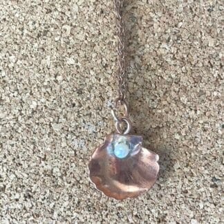 Copper pearl necklace
