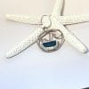 Sterling Silver Blue Sea Glass Necklace