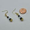 Black and crystal earrings, #2, size