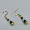Black and crystal earrings, #2