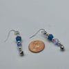 Blue holiday sparkle earrings, #3, size